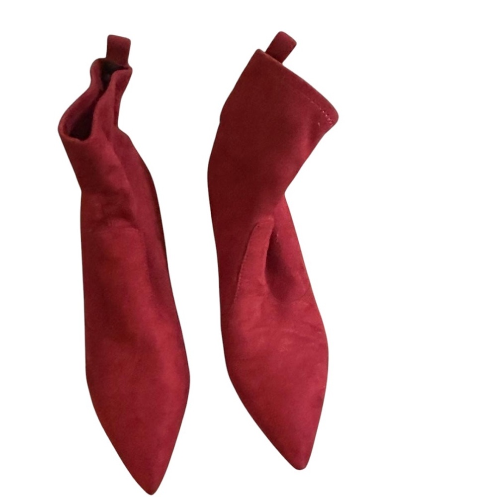 Red suede sexy boots by Guess. Like new.